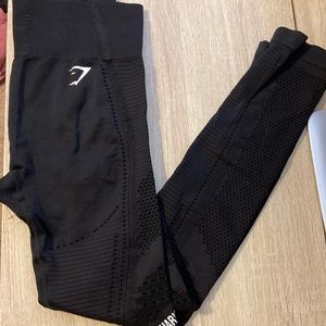 Black gymshark leggings, workout, size small